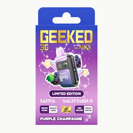 MKX Oil Co - LIMITED EDITION | Geeked 3G Disposable by MKX | Purple Champagne - 1