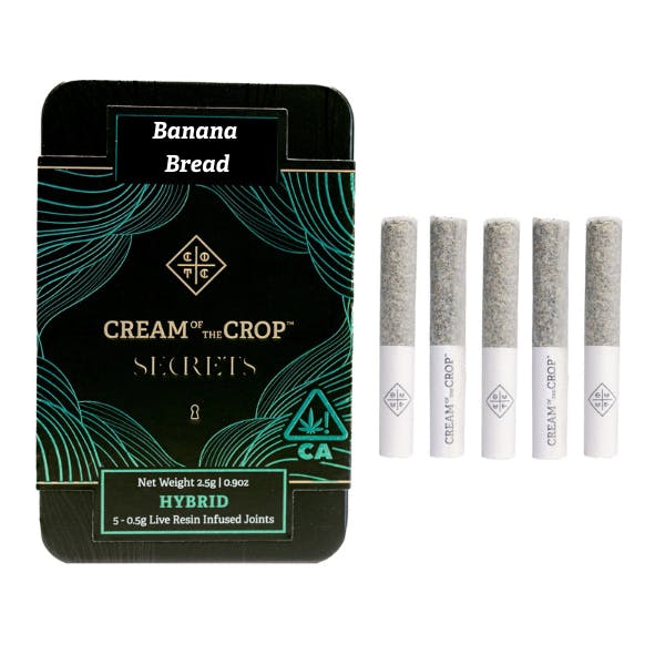 Cream of the Crop - COTC Secrets | Banana Bread | Premium Infused Prerolls | 2.5g - 1