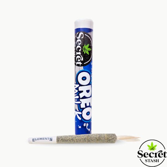 Secret Stash - Secret Stash | Full Bud Pre Roll | Infused | Oreo Milk | 1.2g - 1