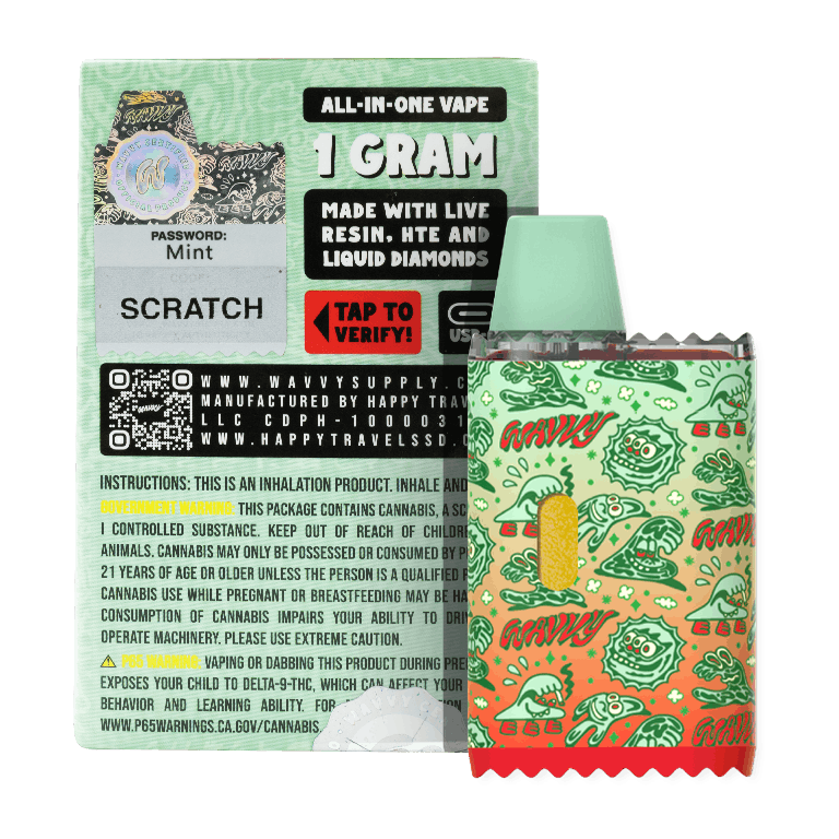 Wavvy - Vape - GUSH MINTZ - 1G - All-In-One - 1