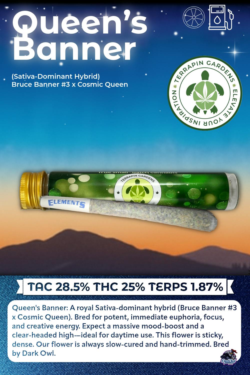 Terrapin Gardens - Queen's Banner Full Gram Pre-roll - 1