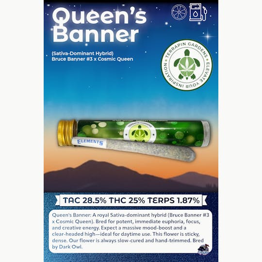 Terrapin Gardens - Queen's Banner Full Gram Pre-roll - 1