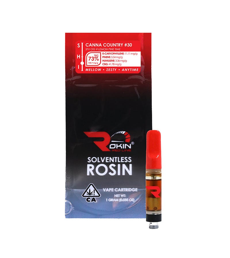 Rokin Cannabis - Rokin - Redline Rosin - Canna Country #30 - Cartridge 1.0g - 1