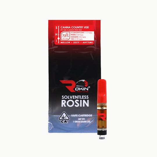 Rokin Cannabis - Rokin - Redline Rosin - Canna Country #30 - Cartridge 1.0g - 1