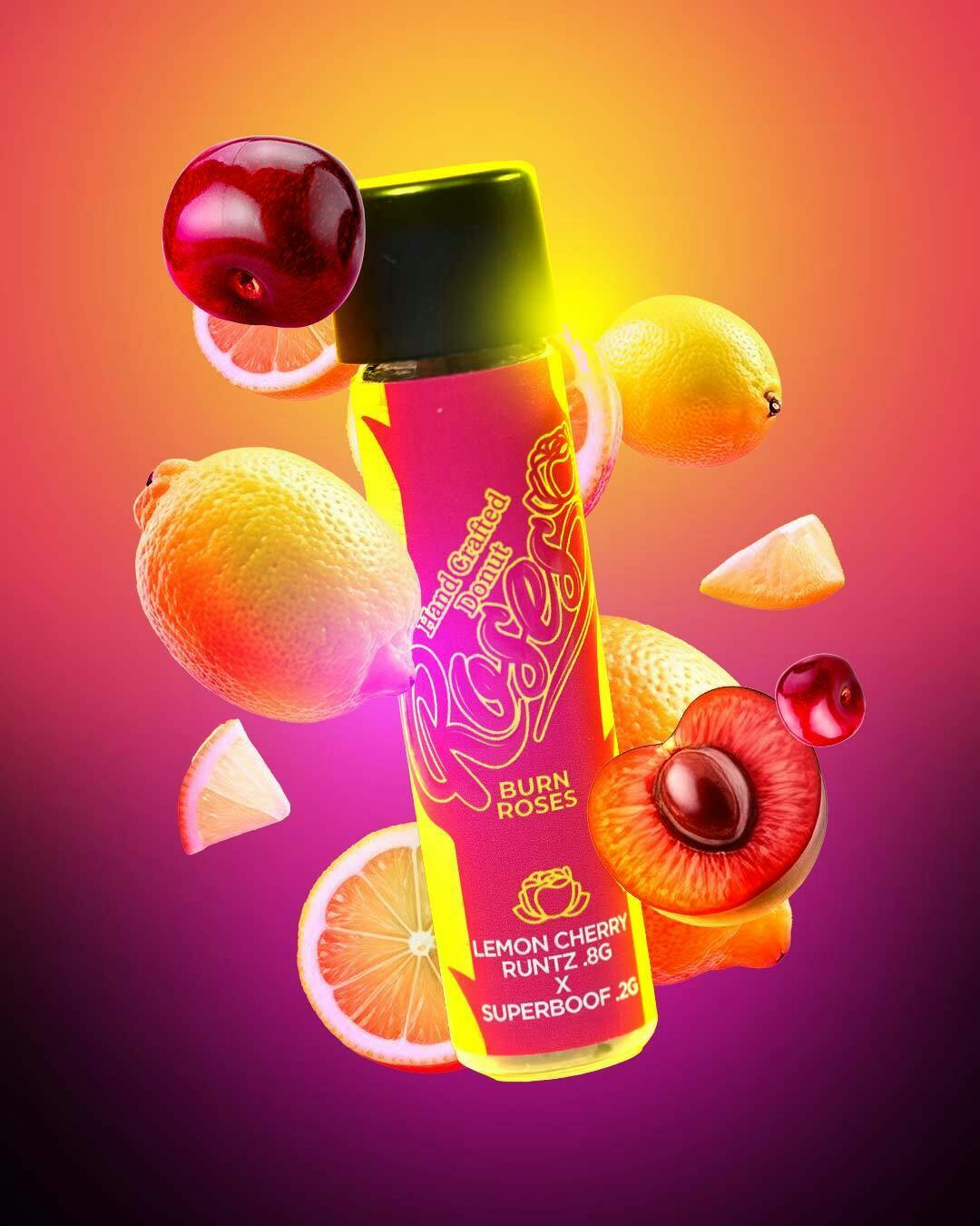 Roses - LIVE ROSIN DONUT 1G | Lemon Cherry Runtz .8G x Papaya .2G - 1