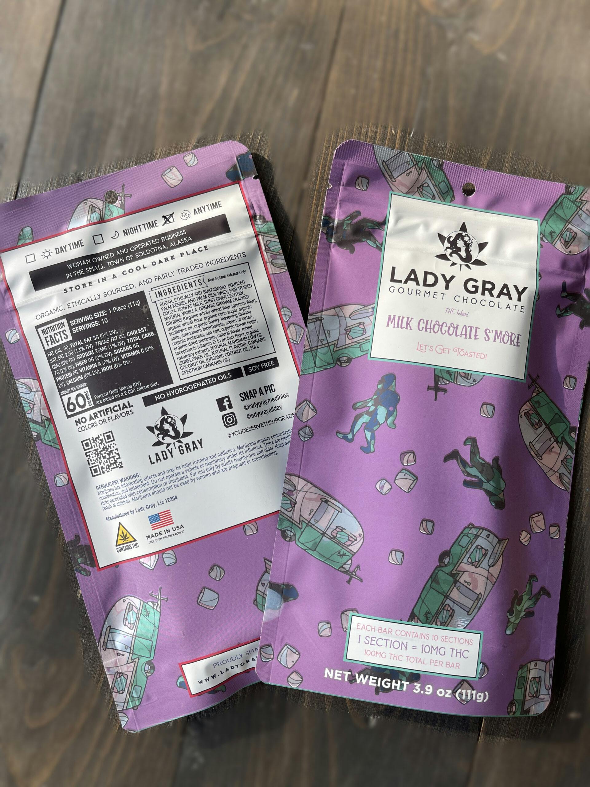 Lady Gray Gourmet Medibles - Lady Gray - Medibles - Milk Chocolate Smores Bar - 1