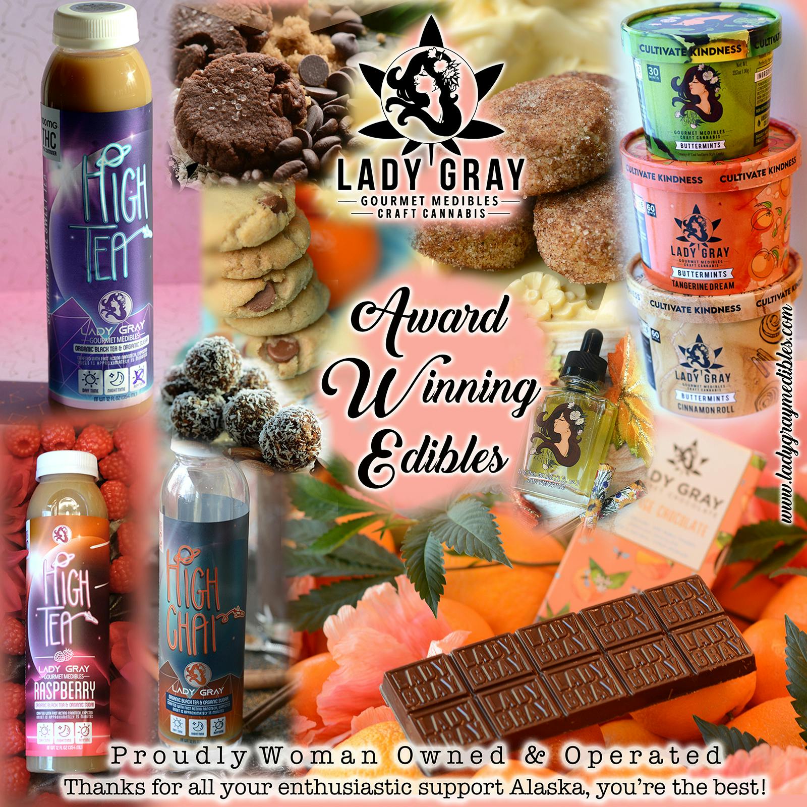 Lady Gray Gourmet Medibles - Lady Gray - Medibles - OG Peppermint Buttermints (Hybrid 1:1) 12 Pack - 1