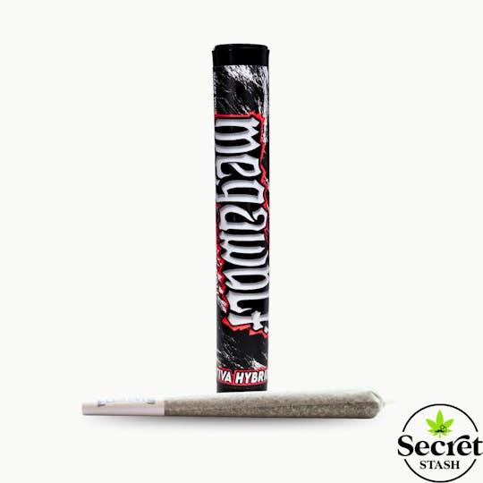 Secret Stash - Secret Stash | Full Bud Pre Roll | Megawolf | 1.2g - 1