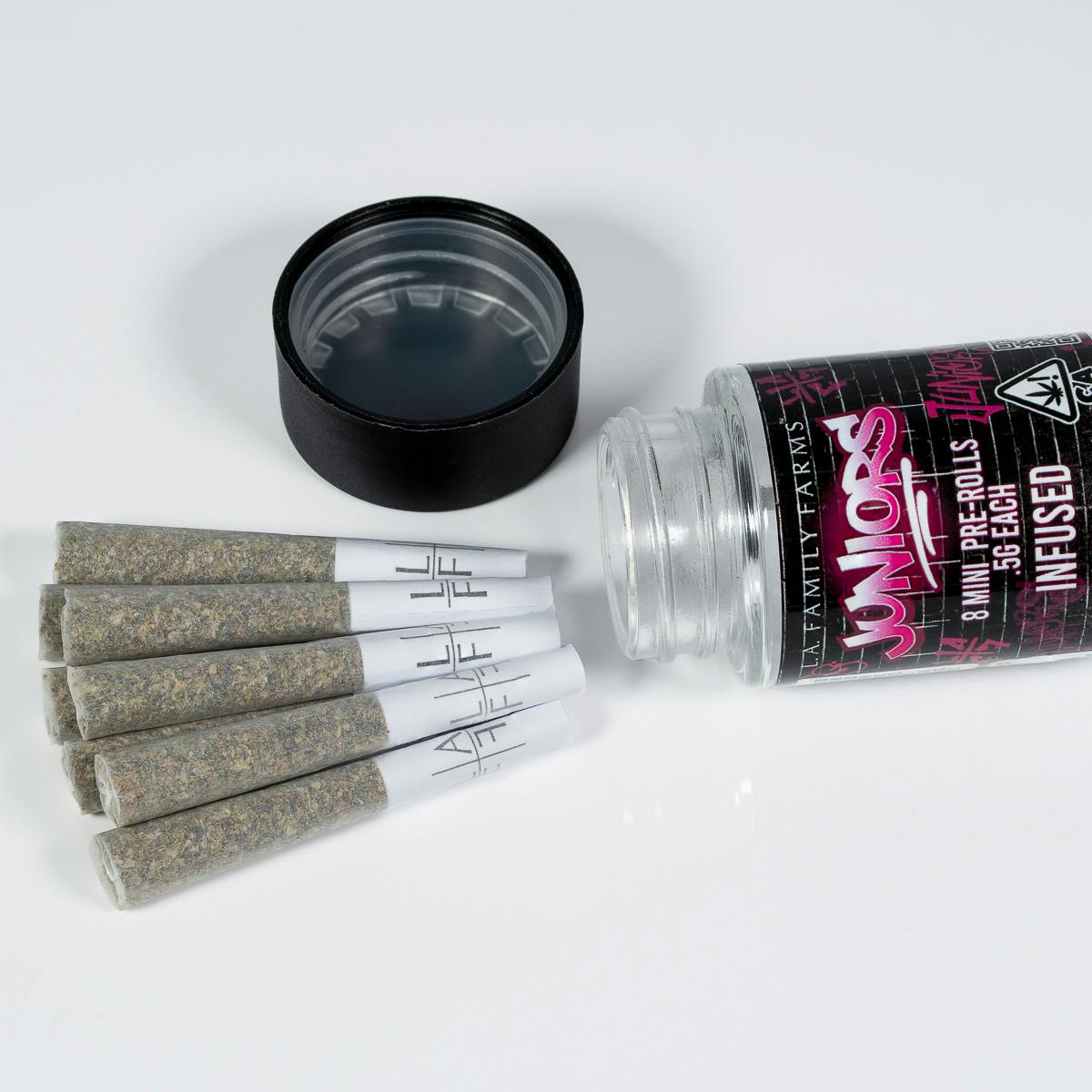 L.A. FAMILY FARMS - JUNIORS 8PK - ZAMOSA x PINEAPPLE FANTA - Mini Infused Pre-rolls - 1