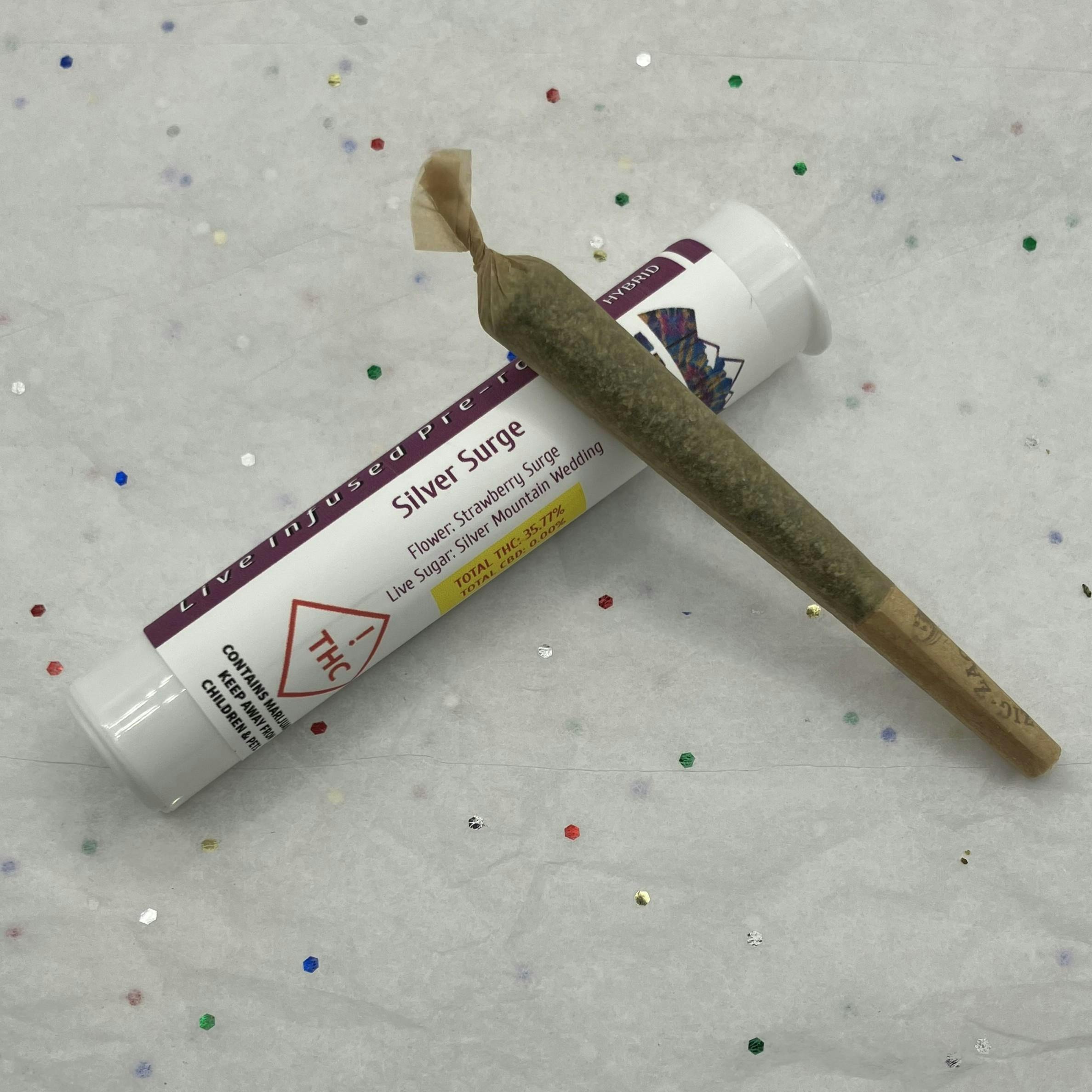 Ten Six Labs - Silver Surge - LIVE Infused Pre-roll - Hybrid - 1