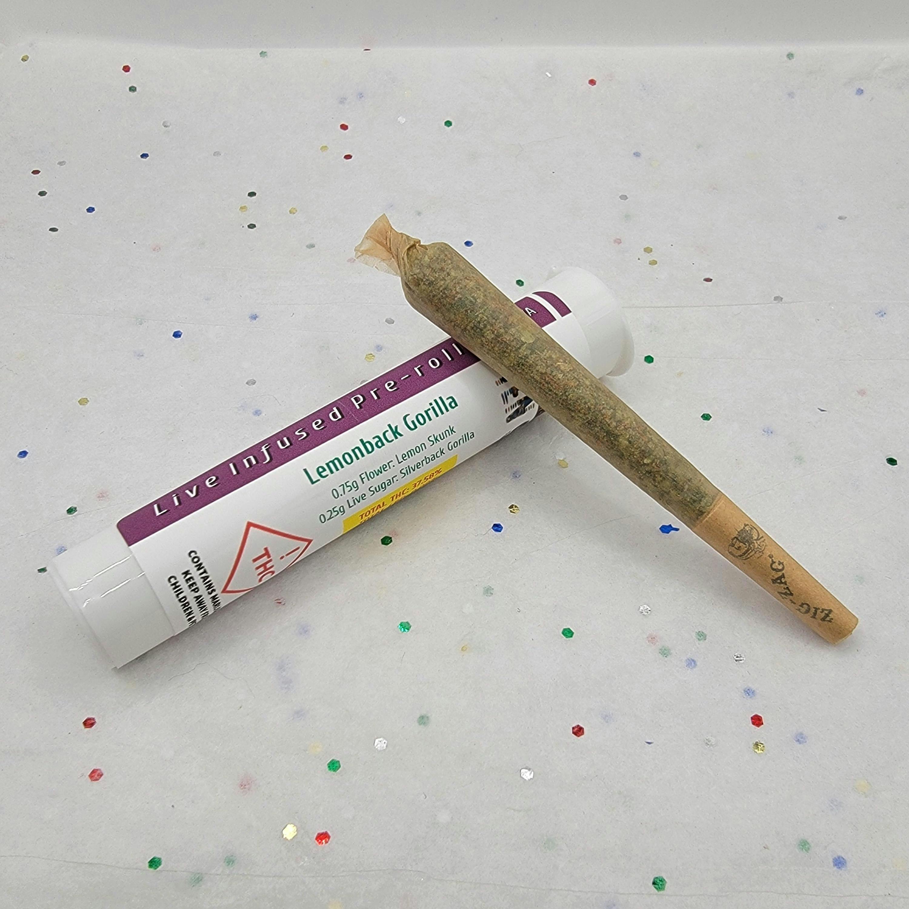 Ten Six Labs - Lemonback Gorilla - LIVE Infused Pre-roll - Sativa - 1