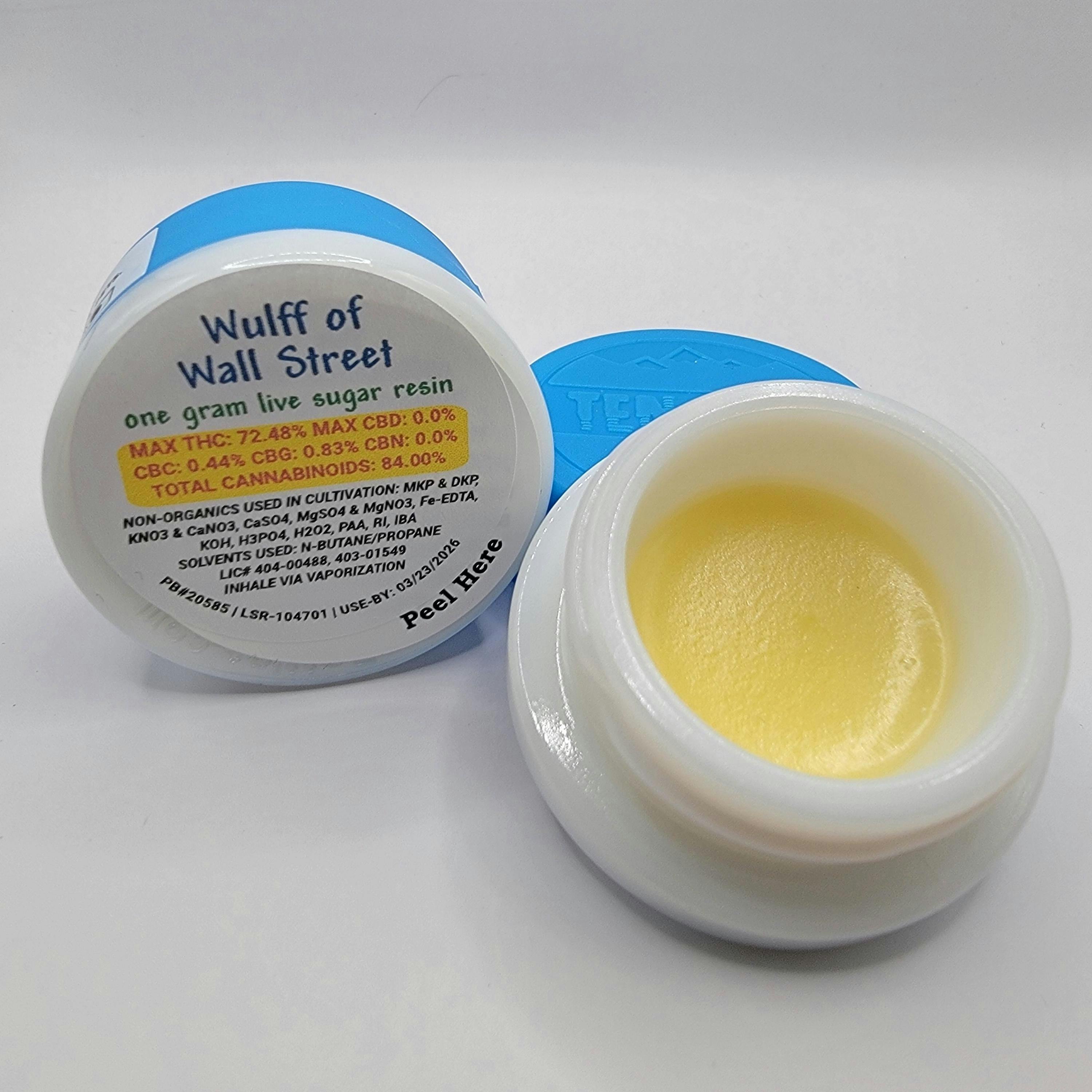 Ten Six Labs - Wulff of Wall Street - 1g Live Sugar Resin - 1