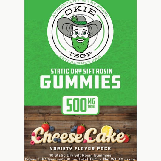 Okie TSGP - Static Dry Sift Rosin Gummies 500mg (50mg x 10) - 1
