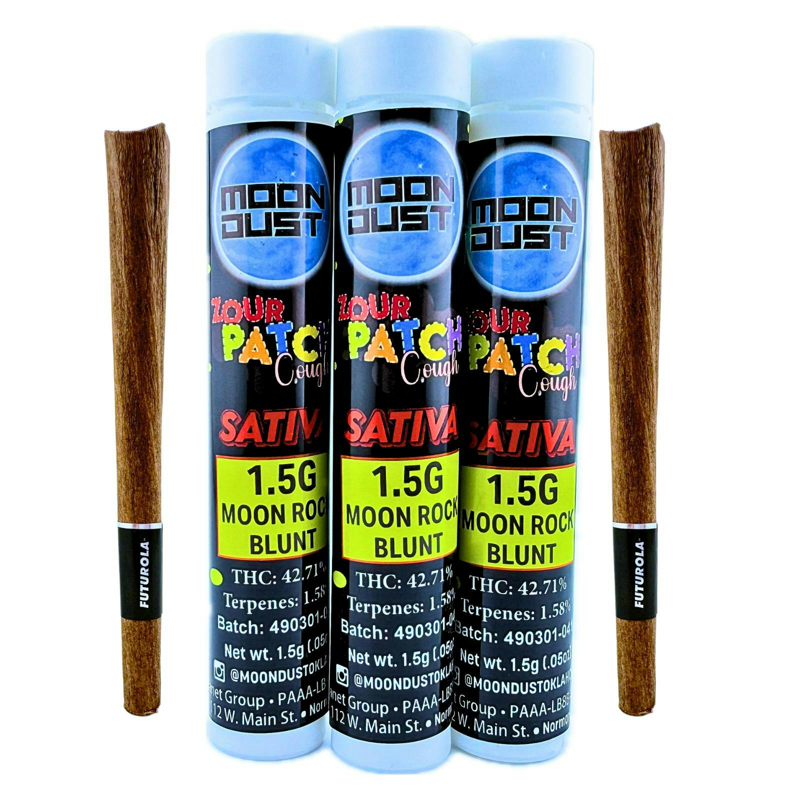 MOON DUST - Moon Rock | Zour Patch Cough | Infused Blunt | 1.5g - 1