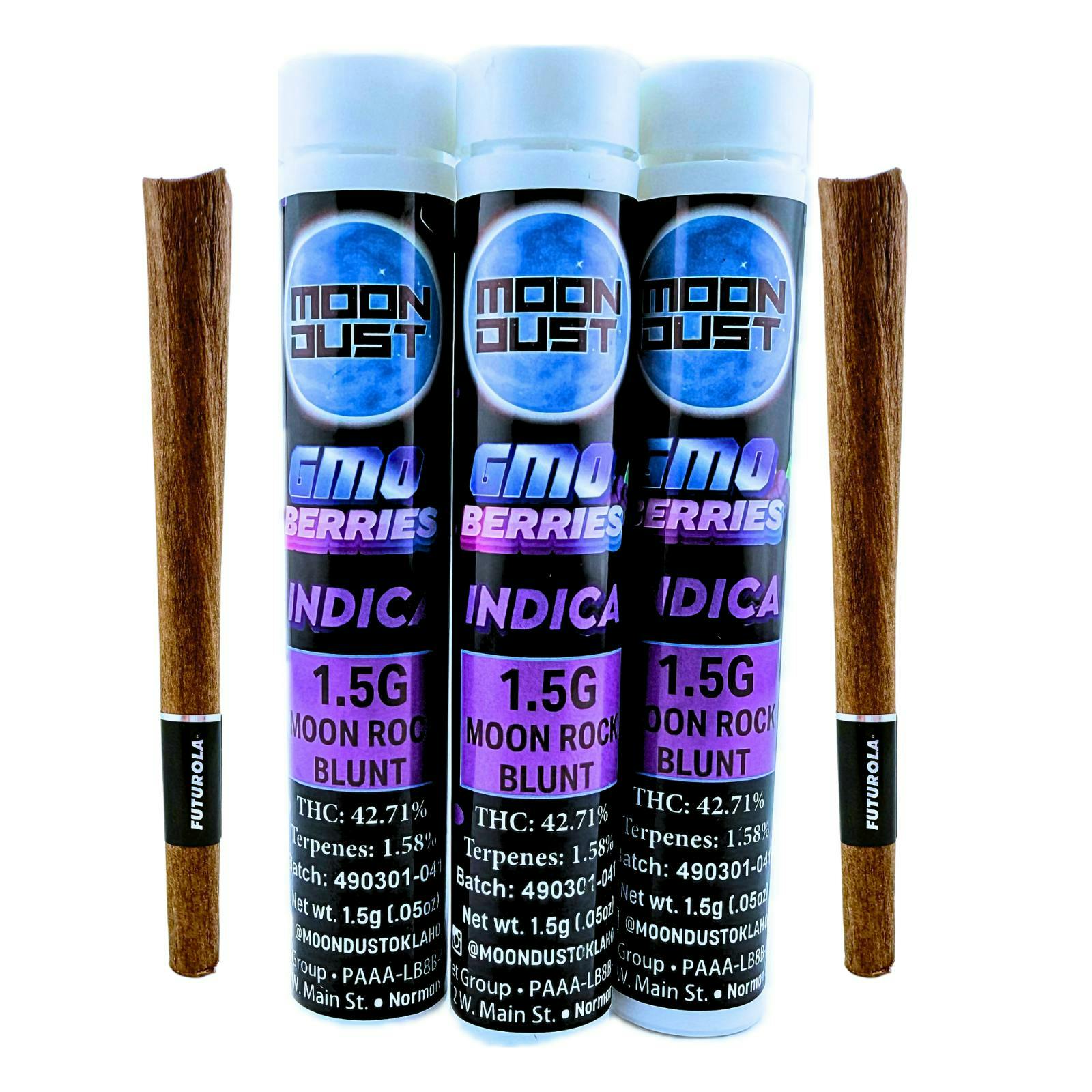 MOON DUST - Moon Rock | GMO Berries | Infused Blunt | 1.5g - 1