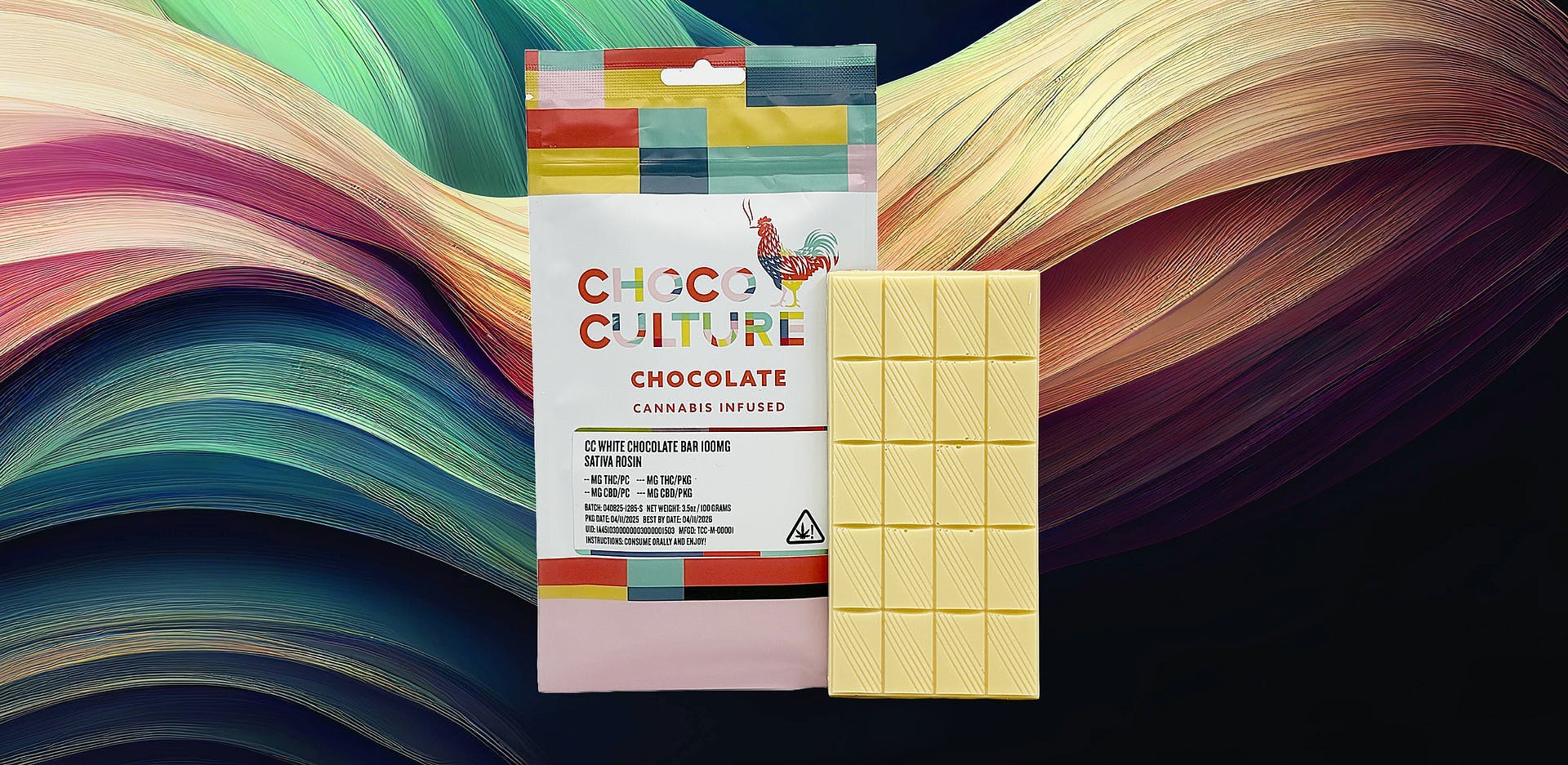 Choco Culture - White Chocolate Bar (100mg) - 1