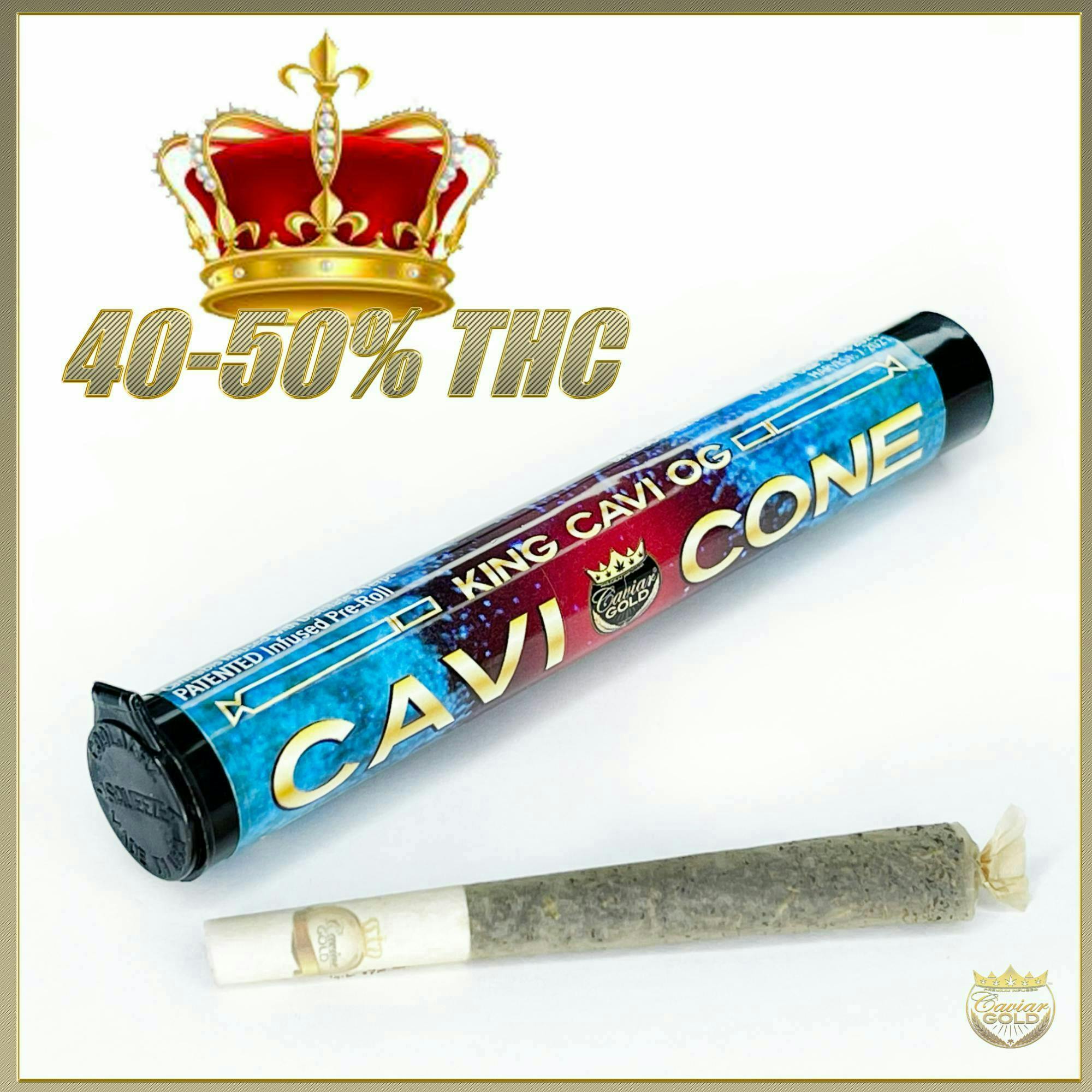 Caviar Gold - Cavi Cone l Infused Pre-Roll l King Cavi OG l 1.3g - 1