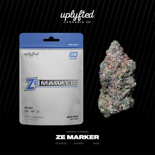 Uplyfted Cannabis Co - Ze Marker 1g Pre-roll - Indoor A-Nug Flower - No Shake or Trim - 1