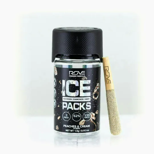 ROVE - Peaches & Cream | Ice Packs Rosin, Diamond, Hash Infused | 3pk | 1.5g - 1