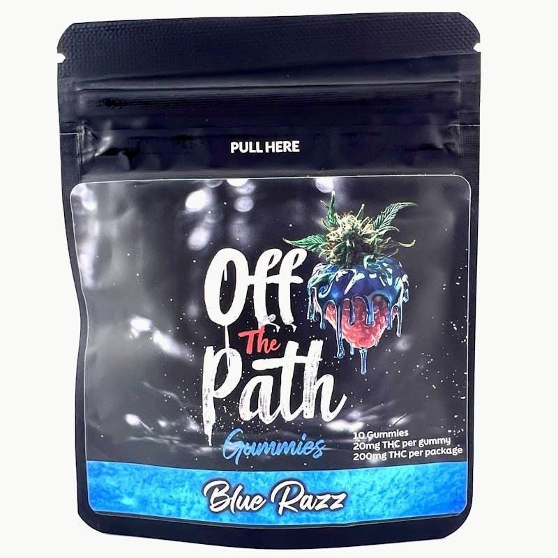 Off The Path Cannabis - Blue Razz Gummies- 20mg - 10ct - 1