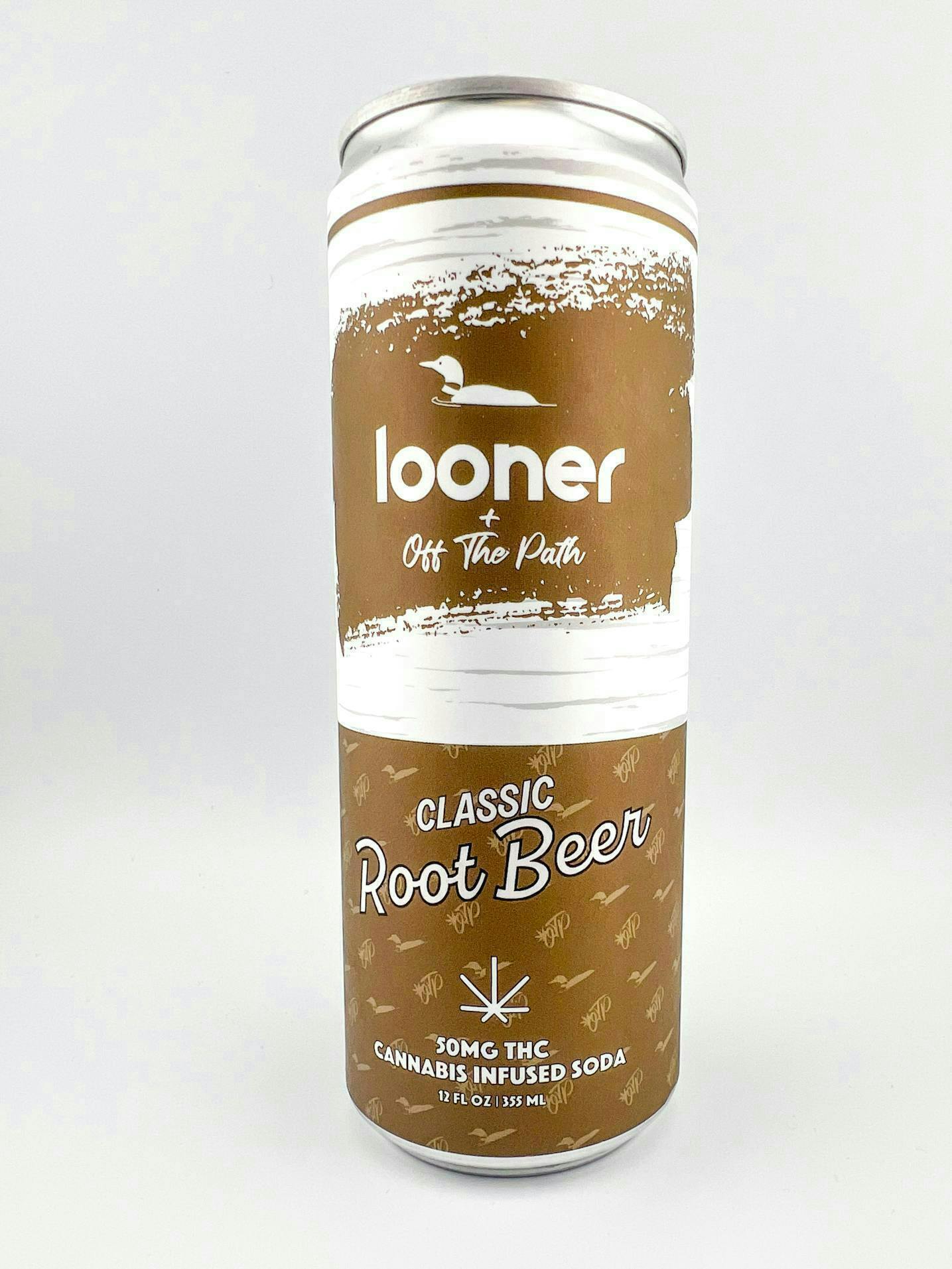 Off The Path Cannabis - Off The Path x Looner | Classic Root Beer Soda | 50mg THC | 12oz - 1