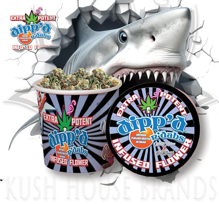 Kush House Brands - Dipp'd N Dabs - Infused Flower - White Rhino - 3.5g - 1