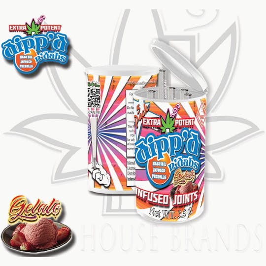 Kush House Brands - Dipp'd N Dabs - Infused Joints - Gelato - 5pk - 1