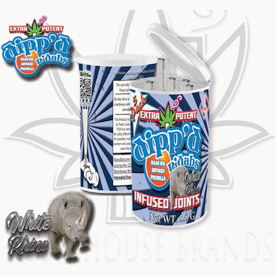 Kush House Brands - Dipp'd N Dabs - Infused Joints - White Rhino - 5pk - 1