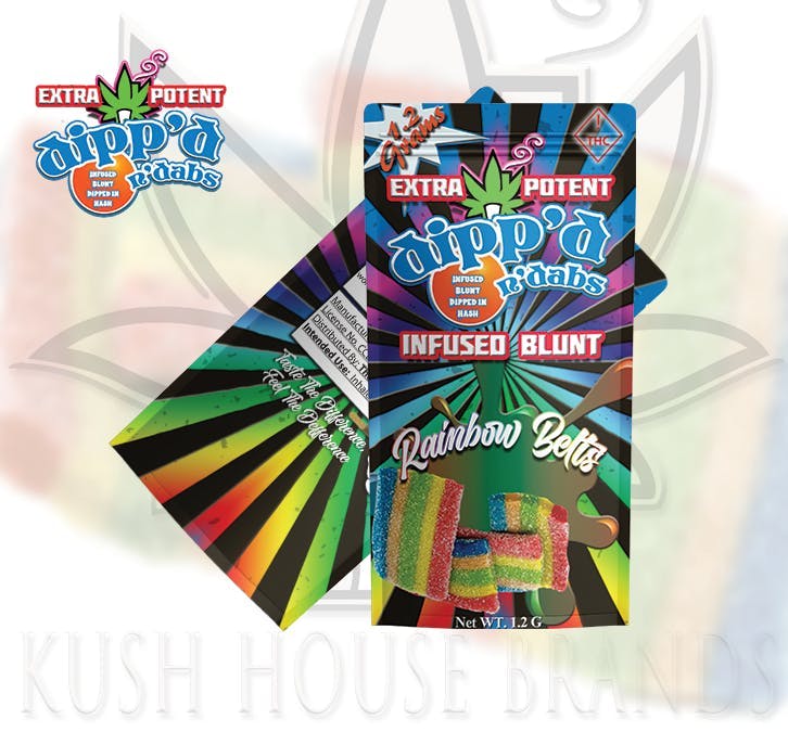 Kush House Brands - Dipp'd N dabs - Infused blunt - Rainbow Belts - 1.2g - 1