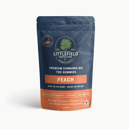 Littlefield Confections - LFC 600mg THC Gummies - Peach - 1