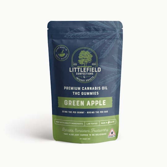 Littlefield Confections - LFC 600mg THC Gummies - Green Apple - 1