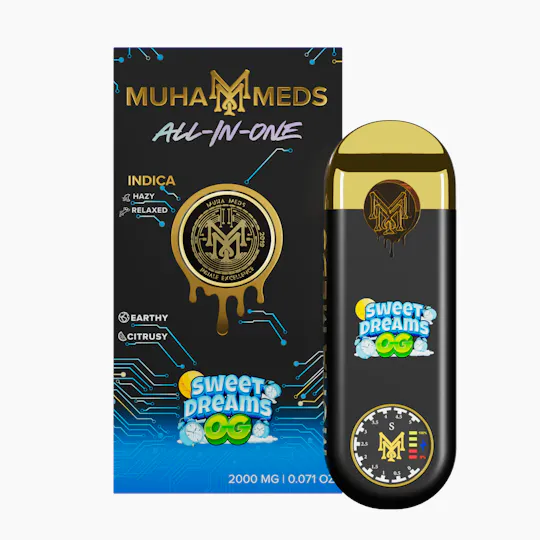 MI Muha Meds | Sweet Dreams OG | Disposable | 2g - Muha Meds MI Muha Meds | Sweet Dreams OG | Disposable | 2g - Muha Meds