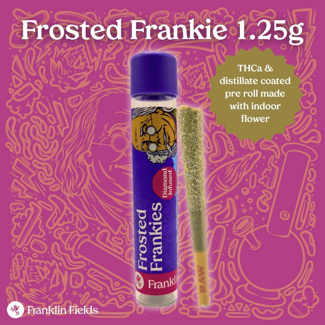 Franklin Fields - Franklin Fields Frosted Frankie Rainbow Fade 1.25g Infused Pre Roll - 1