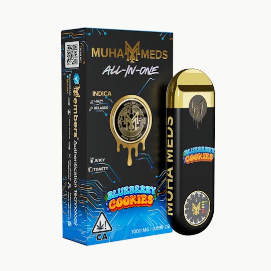 Muha Meds - Blueberry Cookies | All-In-One | 1000MG - 1