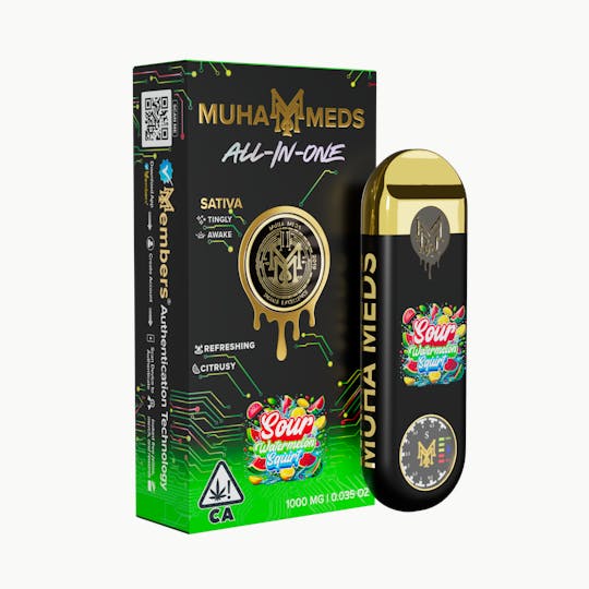 Muha Meds - Sour Watermelon Squirt | All-In-One | 1000MG - 1