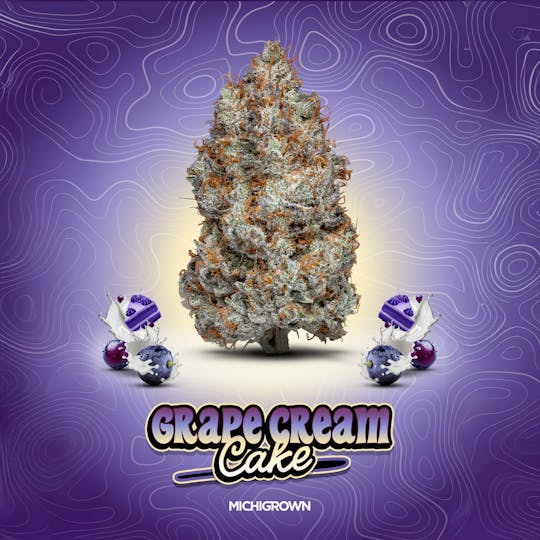 MICHIGROWN - GRAPE CREAM CAKE - 3.5 GRAMS - PREMIUM FLOWER - JARS - 1