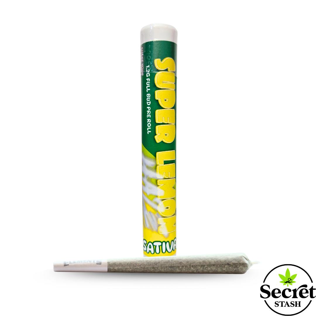 Secret Stash - Secret Stash | Full Bud Pre Roll | Super Lemon Haze | 1.2g - 1