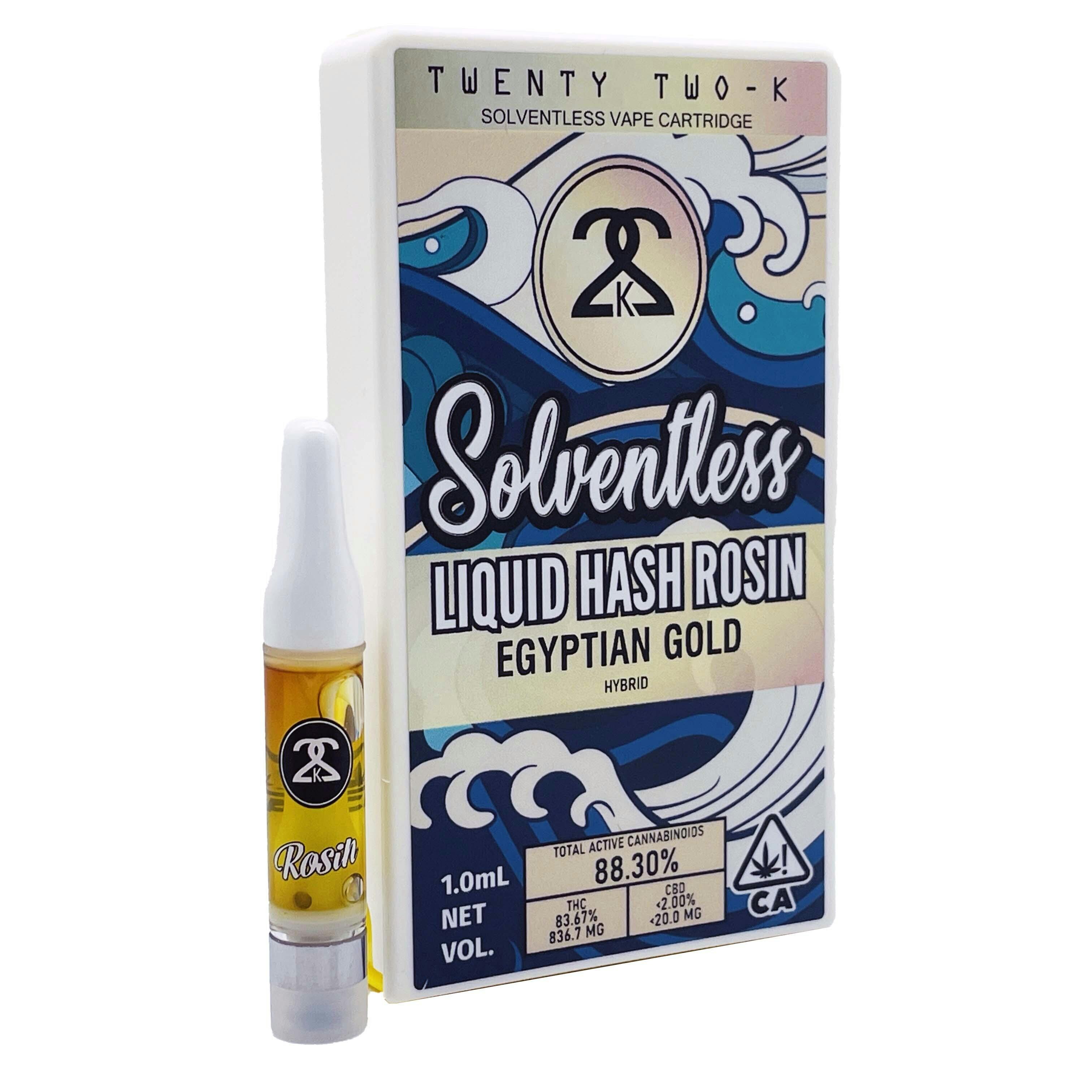 Twenty Two K / 22k - 22K - Egyptian Gold - Liquid Hash Rosin - 1.0ml Cartridge - 1