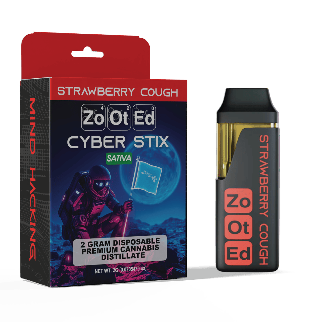 Zooted Brandz - MI - Strawberry Cough | Cyber Stick | Live Resin Disposable | 2g - 1