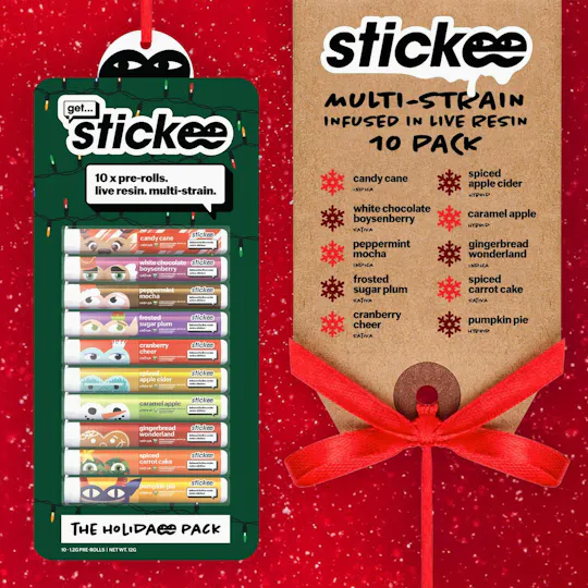 Stickee - STICKEE | Holiday Multi-Strain | Infused Joints | 1.2G each | 10pk - 1