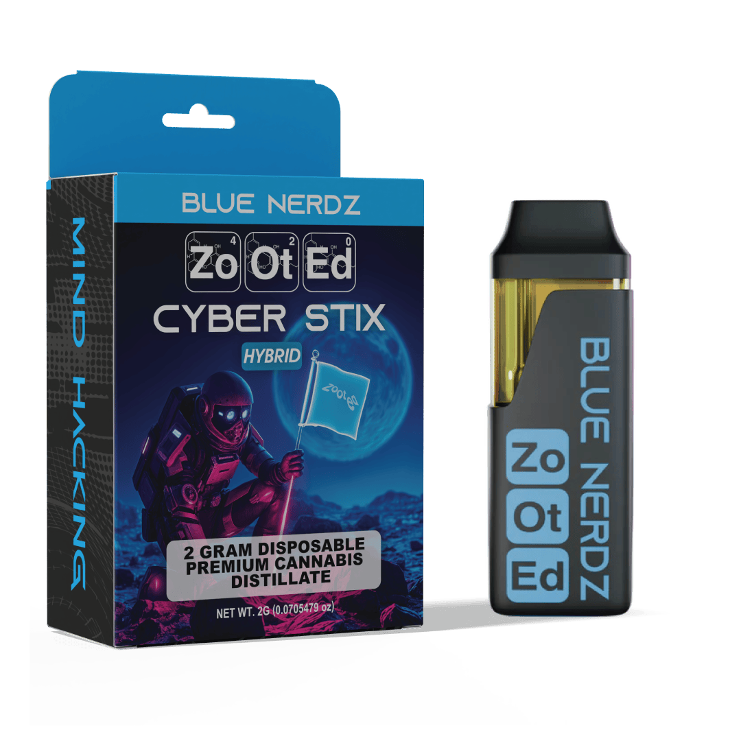Zooted Brandz - MI - Blue Nerdz | Cyber Stick | Live Resin Disposable | 2g - 1