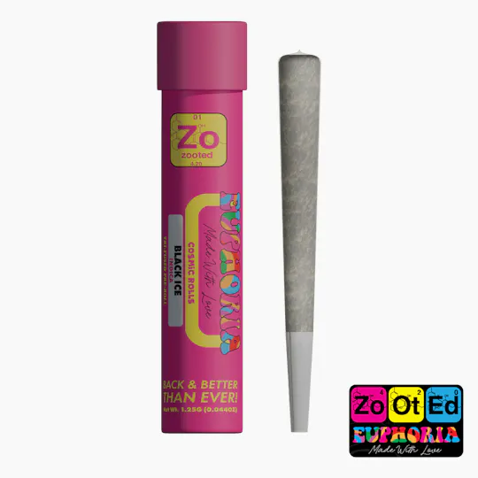 Zooted Brandz - MI - Black Ice | Cosmic Rolls | Infused Joint | 1.25g - 1
