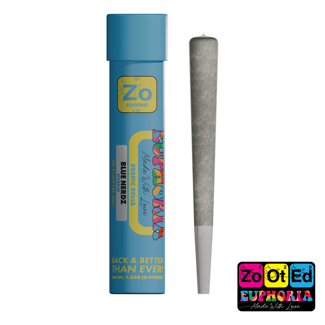 Zooted Brandz - MI - Blue Nerdz | Cosmic Rolls | Infused Joint | 1.25g - 1