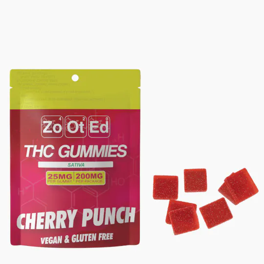 Zooted Brandz - MI - Cherry Punch Infused Gummies | 200mg | 8ct | 25mg ea - 1
