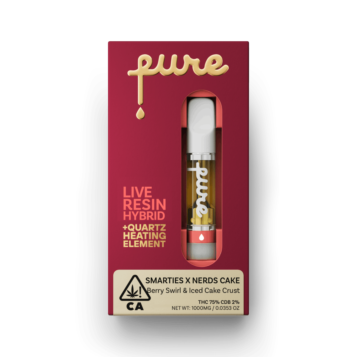 Pure Vape - Pure Live Resin 1g Cartridge - Smarties x Nerds Cake - Hybrid - 1