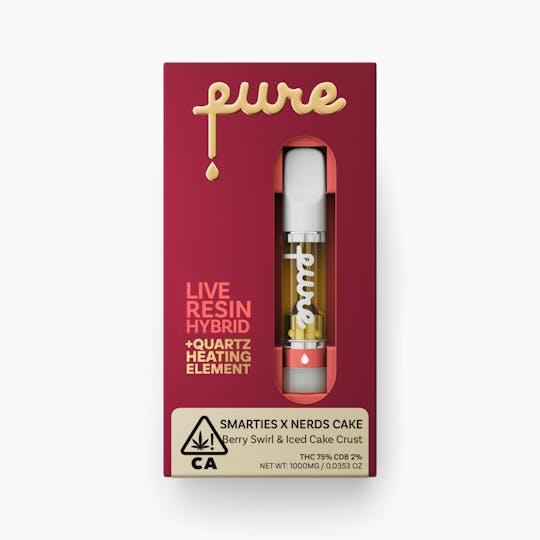 Pure Vape - Pure Live Resin 1g Cartridge - Smarties x Nerds Cake - Hybrid - 1