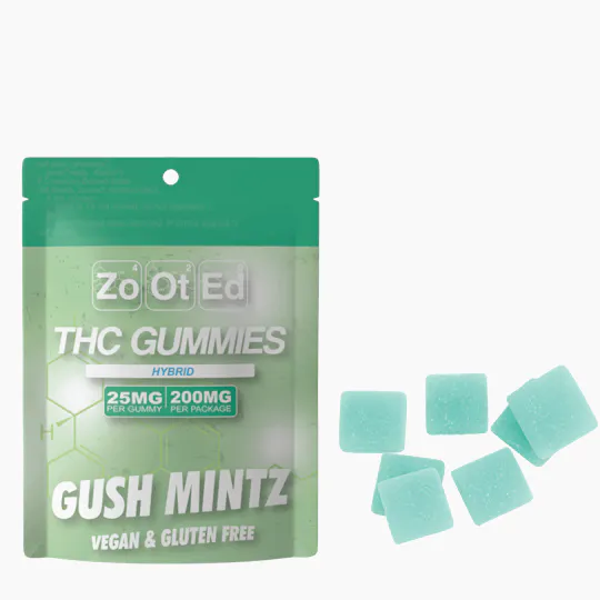 Zooted Brandz - MI - Gush Mintz | Infused Gummies | 200mg | 8ct | 25mg ea - 1