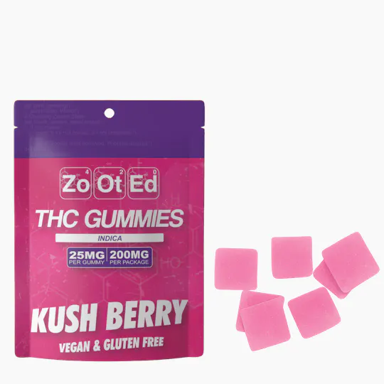 Zooted Brandz - MI - Kush Berry | Infused Gummies | 200mg | 8ct | 25mg ea - 1