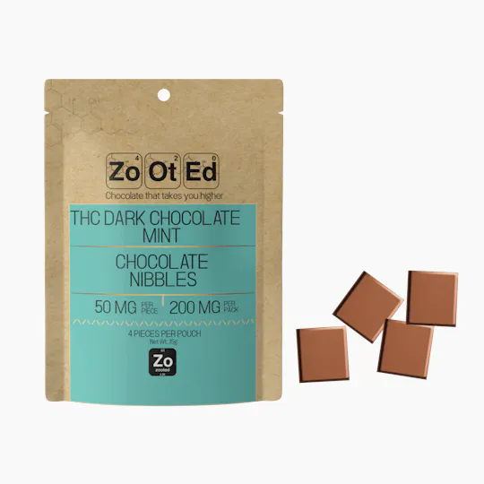 Zooted Brandz - MI - Dark Chocolate Mint | Infused Chocolate Bites | 200mg | 4ct | 50mg ea - 1