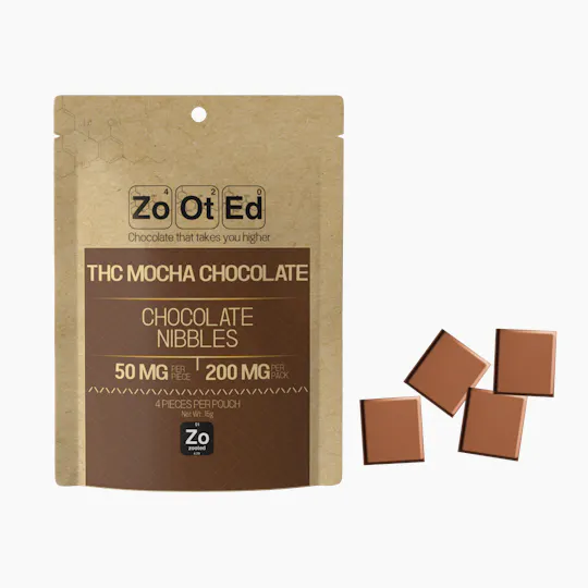 Zooted Brandz - MI - Mocha Nibbles | Infused Chocolate Bites | 200mg | 4ct | 50mg ea - 1